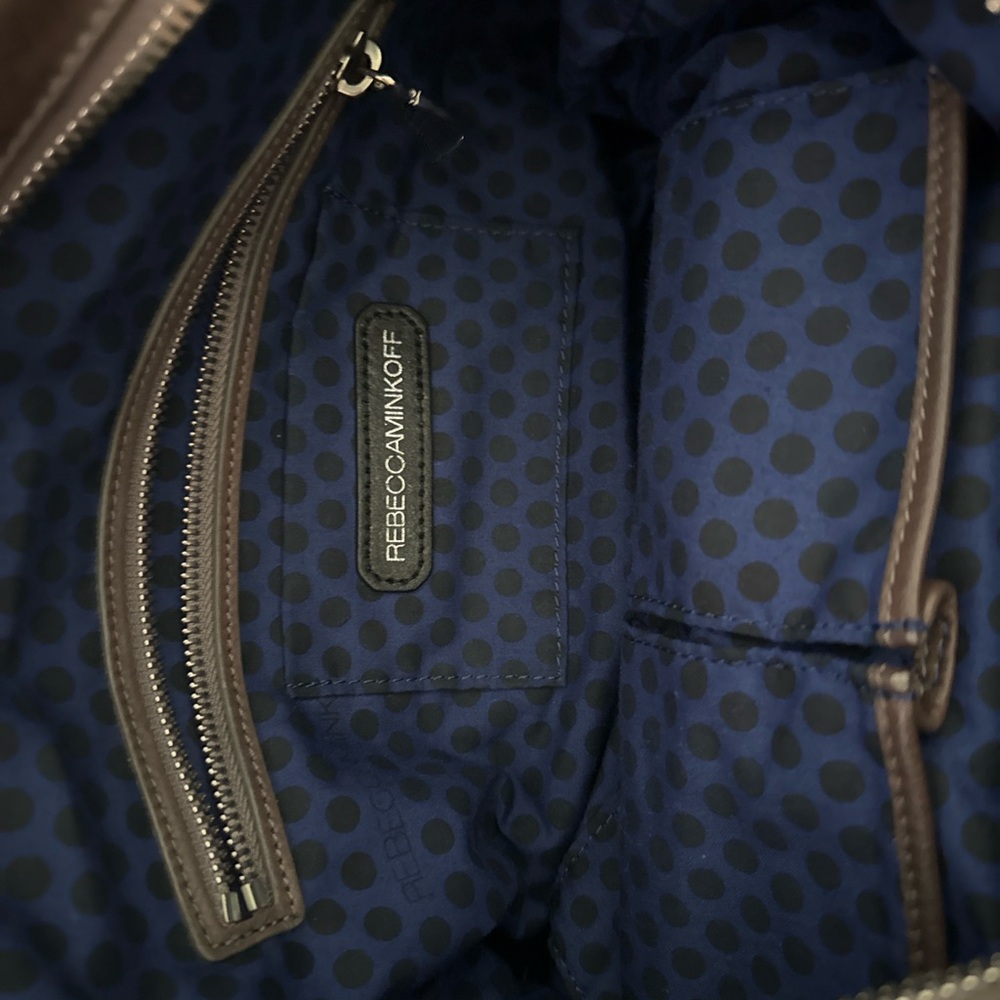 Rebecca Minkoff Navy Polka Dot Interior Bag